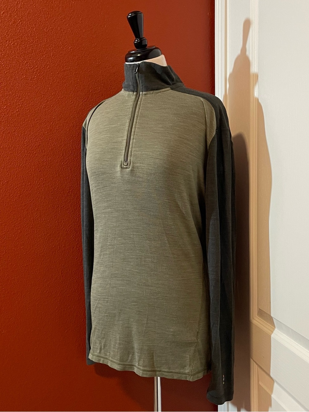 Smartwool Men’s 250 Merino Wool Quarter Zip Pullover Layer Two Tone Hiking Shirt